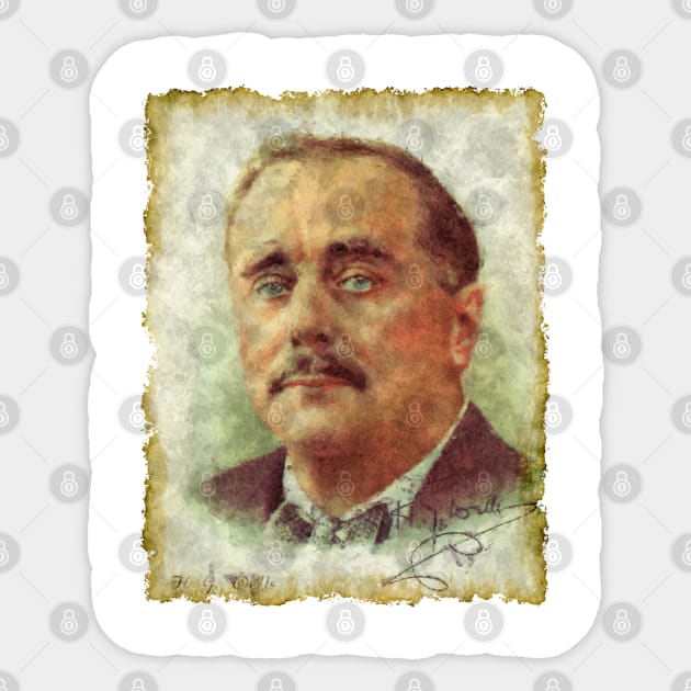 H.G. WELLS Sticker by MichaelaGrove